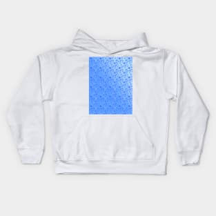 Delicate blue petals - a modern, gentle, elegant pattern Kids Hoodie